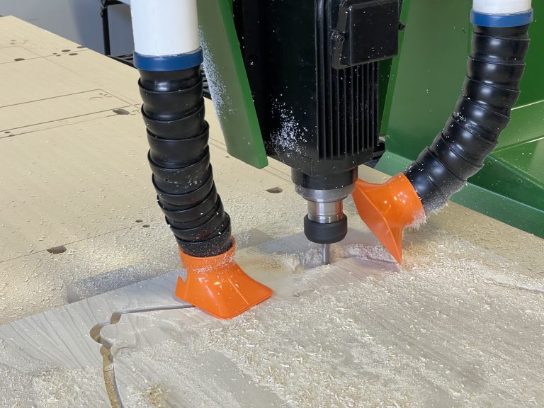 Using the FROGMill CNC Router to cut a roughing pass on a wooden sign